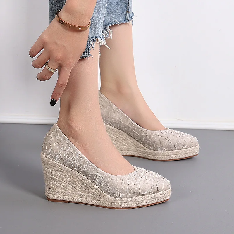 Wedge Espadrille Women - Женские эспадрильи на платформе с цветочным