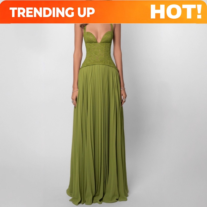 Maxi Dress Halter - Сексуальное женское макси-платье с глубоким вырезом