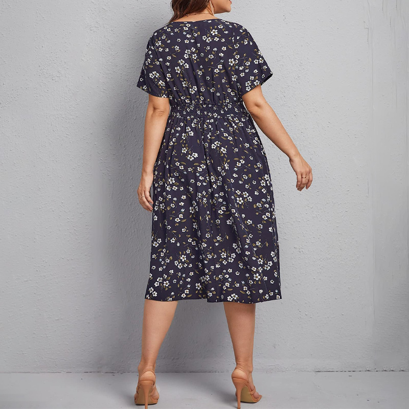 Женское платье больших размеро – обзор и цена Romper Floral Print