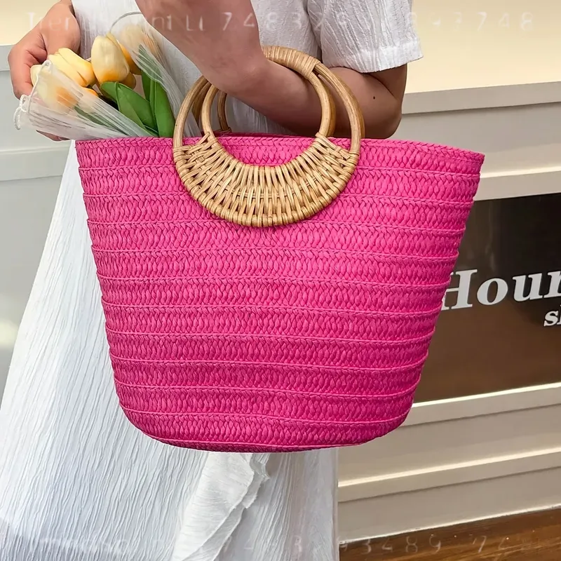 Женская летняя плетеная бумажн – обзор и цена Tote Bag Beach