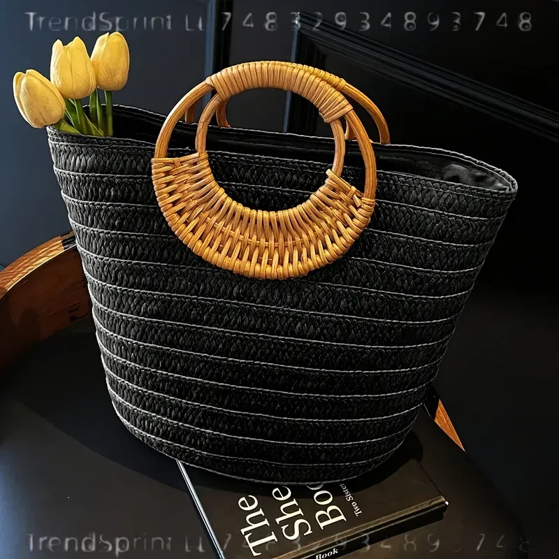 Женская летняя плетеная бумажн – обзор и цена Tote Bag Beach