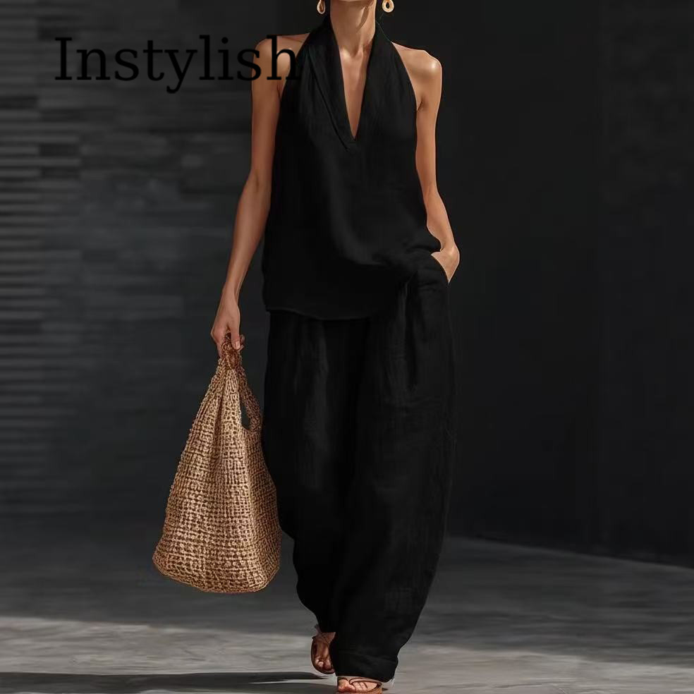Летний женский повседневный ль – обзор и цена Linen Pant Wide