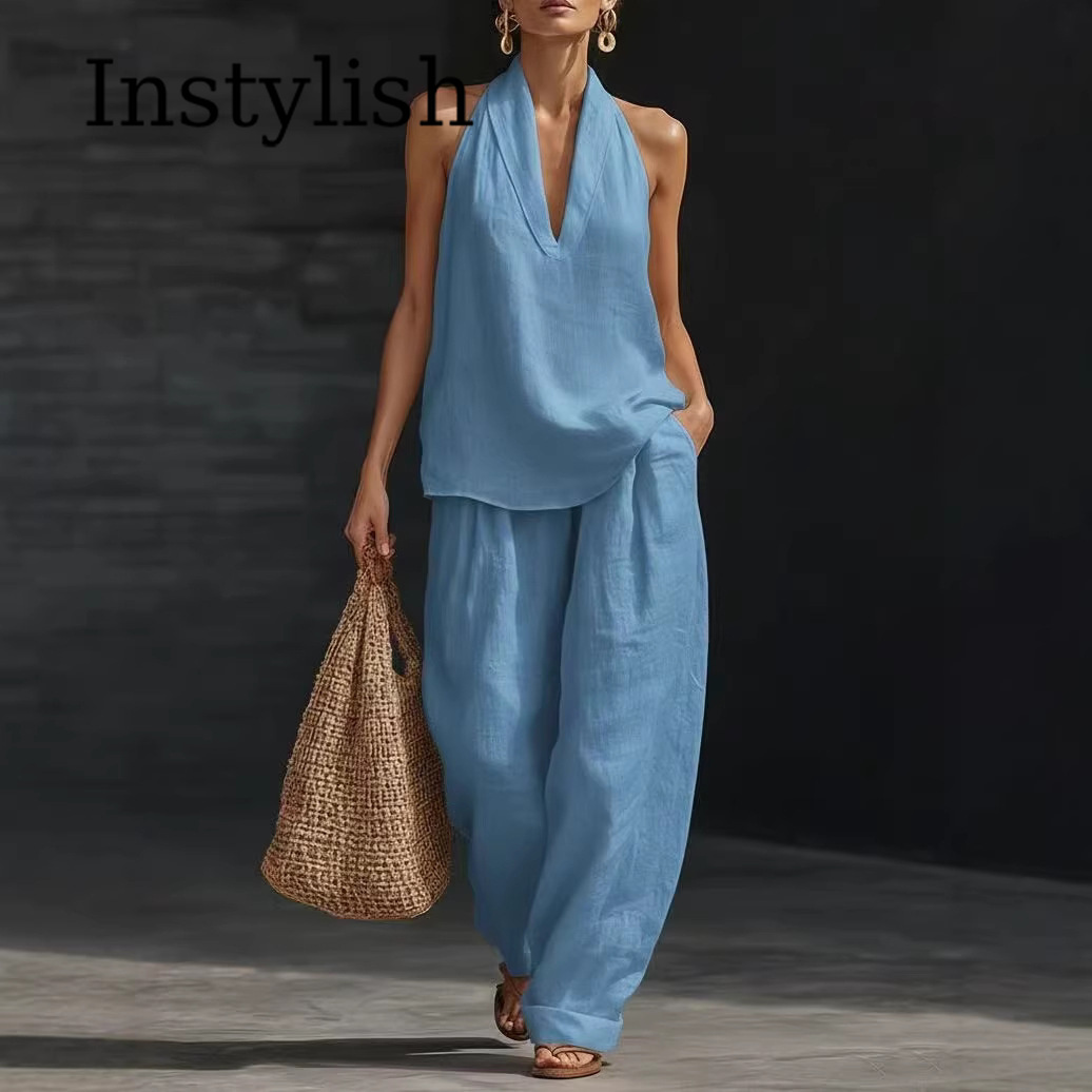 Летний женский повседневный ль – обзор и цена Linen Pant Wide