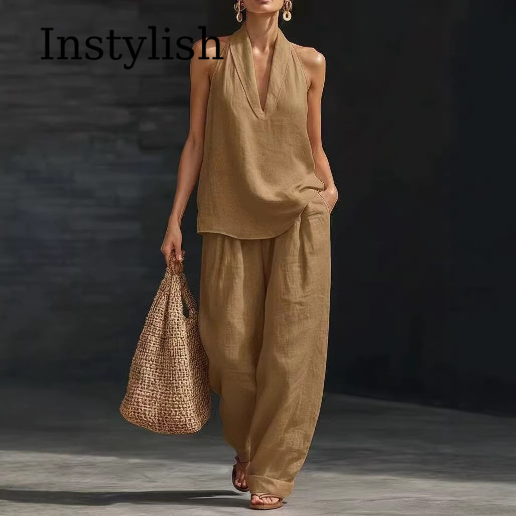 Летний женский повседневный ль – обзор и цена Linen Pant Wide